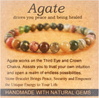 Handmade Healing Bracelet for Women – 6mm Natural Gemstone Beads, Positive Energy Jewelry, Thoughtful Gift for Her, 1 Piece