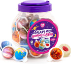 Gummy Planets Mix - 19 Oz Jar (30 Count) - Individually Wrapped Planet Gummies - Space Candy - Gummy Balls - Strawberry Jam Center - Chewy Candy for Goodie Bags & Party Favors