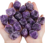 QINJIEJIE Amethyst Crystals Raw Natural Healing Crystal Stones Large 1" Bulk Rough Quartz Rocks Gemstones for Polishing Tumbling Cabbing Fountain Decor Wicca Reiki Stone