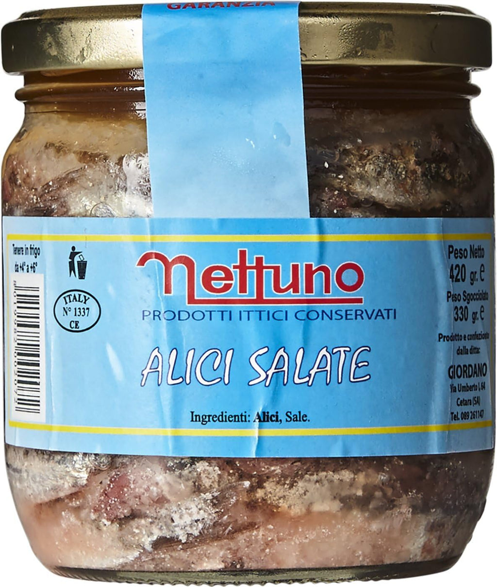 Nettuno Salted Anchovies – Cetara, Campania, Italy - 14.8 oz