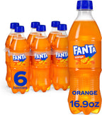 Fanta Orange Soda Soft Drink, 16.9 fl oz Bottles, 6 Pack