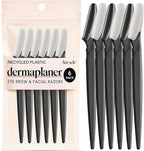 Kitsch Dermaplane Razor for Women Face – Face Razors for Women & Men, Eye Brow Razors & Face Shaver – Exfoliating Facial Razor & Dermaplaner as Skin Care Tool for Smoother Skin - Black, 6 pcs