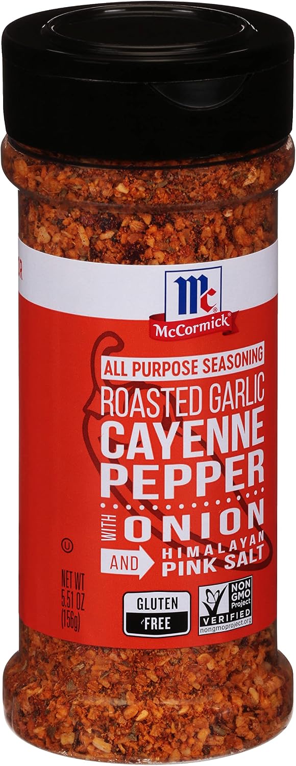 McCormick Roasted Garlic Cayenne Pepper with Onion and Himalayan Pink Salt All Purpose Seasoning, 5.51 oz