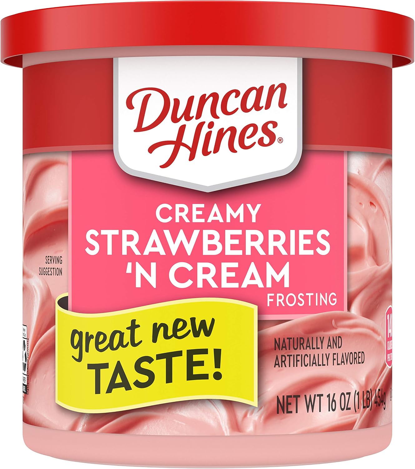 Duncan Hines Creamy Strawberries 'n Cream Flavored Frosting, Easter Baking, 16 oz. (Pack of 8)