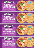 Milton's Gourmet Crackers, Original Multi-Grain - Non-GMO Project Verified, Natural Ingredients, Kosher, Great for Charcuterie Boards - 8.4 Oz, Pack of 4