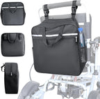 Wheelchair Backpack Bags, Wheelchair Accessories Bag with Cup Holder, Large Storage Pouch Bag with Reflective Stripe and Shoulder Strap for Electric Wheelchair, Mobility Scooter, Manual Wheelchair