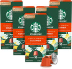 Starbucks by Nespresso Original Line, Single-Origin Colombia, Medium Roast Coffee, 50-count Espresso Pods