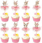 30 PCS Easter Cupcake topper Bunny Cupcake Toppers Easter Egg Cupcake Topper Rabbit Party Cake Topper Decorations (Style 14)