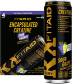 LIFEAID FITAID RX Recovery Blend Plus Creatine, BCAAs, Glucosamine, Electrolytes, 100% Clean, Paleo, Vegan and Gluten-Free, 12 Fl oz. cans (Pack of 4)