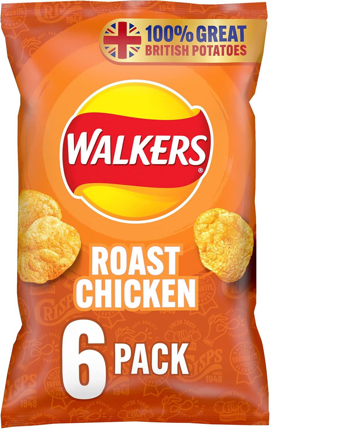 Walkers Roast Chicken Crisps 6 x 25g