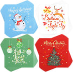 Faccito 100 Pcs Christmas Napkins Snowman Paper Napkins Merry Christmas Tree Snowflake Cocktail Napkins Xmas Elk Guest Paper Towel for Winter Holiday New Year Family Gathering Party Supplies