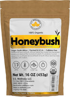 Honeybush Tea 1LB (16Oz) 100% CERTIFIED Organic (USDA seal) | Honeybush Loose Leaf Tea | South African | (200+ CUPS) | Non-GMO | Keto Friendly