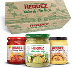HERDEZ® Salsa Dipping Variety 3 Pack – NEW! Chunky Medium, Salsa Con Queso, Avocado Dip Medium – Authentic Mexican Flavor Dips for Chips