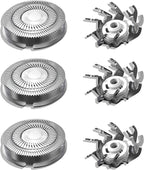 Replacement heads for electric shavers,Waterproof Replacement Blades for Mens Shaver,3-Pack