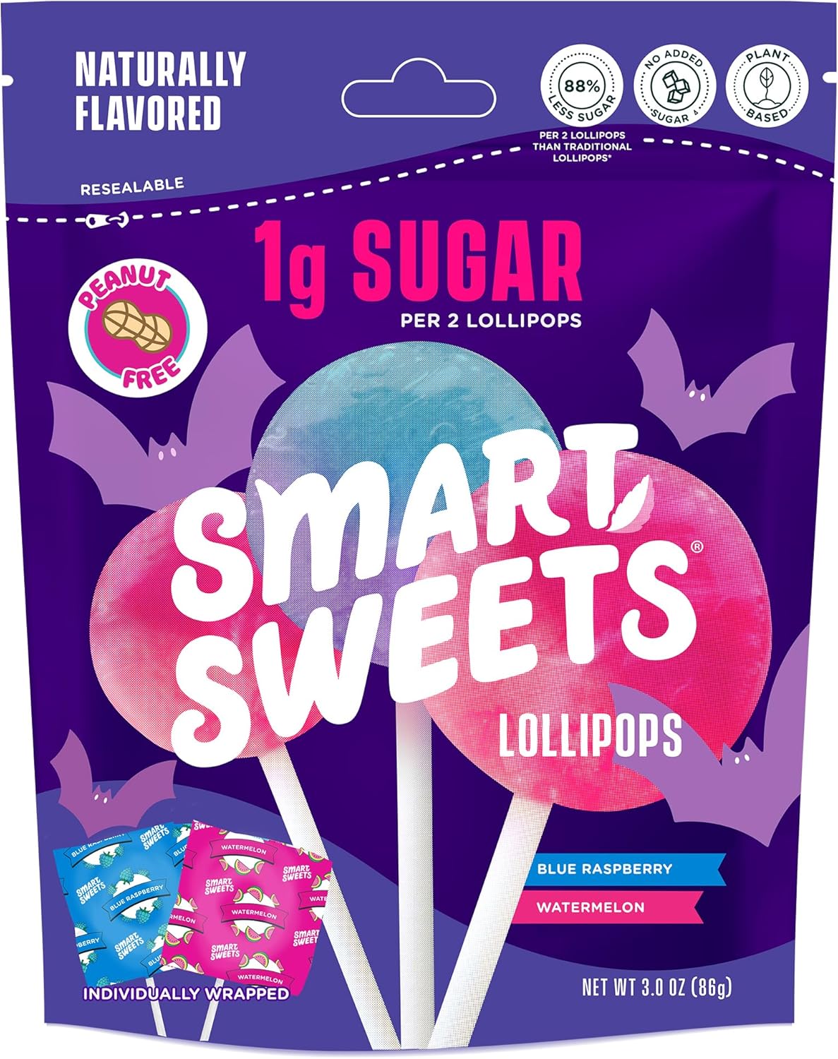 Smart Sweets Halloween Lollipops, 3 Ounce