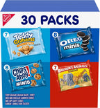 Nabisco Team Favorites Variety Pack, OREO Mini, CHIPS AHOY! Mini, Teddy Grahams Honey & Barnum's Animal Crackers, 30 Snack Packs
