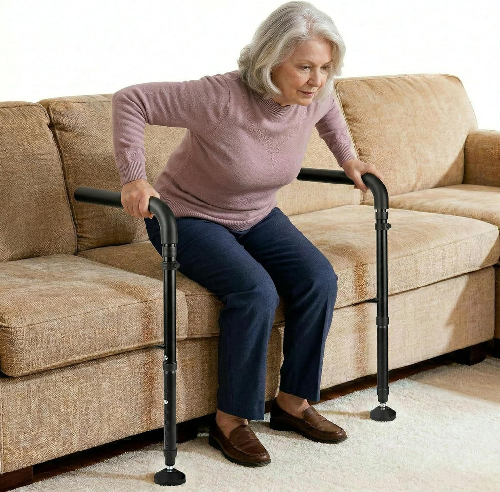 L2 Stand Assist Aid for Elderly, Disabled, Mobility Standing Assist Rail for Sitting, Standing, Flexible in Width, Height, Support Legs for Chair, Couch Assist Grab Bar, Elderly Assistance
