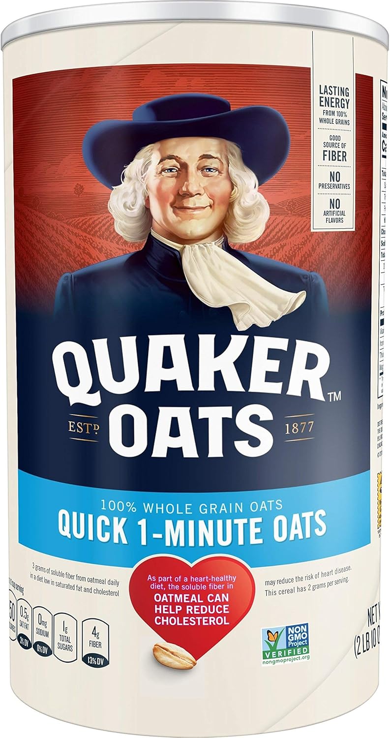 Quaker, Quick 1 Minute Whole Grain Oats, 42 Oz