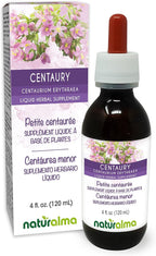 Naturalma Common Centaury or European Centaury (Centaurium erythraea) herb with Flowers Alcohol-Free Tincture - 4 fl oz Liquid Extract in Drops - Herbal Supplement - Vegan