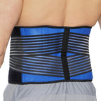 NeoTech Care Neoprene Back Brace for Men or Women - Adjustable & Breathable Lumbar Support Belt for Lower Back Pain (Blue, Size XL)