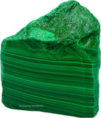 Amazing Gemstone Malachite Raw Crystals and Healing Stones, Natural Rocks for Tumbling and DIY Raw Stones and Crystals (1 Piece)