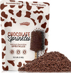 Snackathon Sprinkles for Baking & Decorating, Chocolate Sprinkles, 2.2 LB Bulk Brown Jimmies in Resealable Pouch – Rich Cocoa Flavor for Cupcakes, Cookies, and Desserts