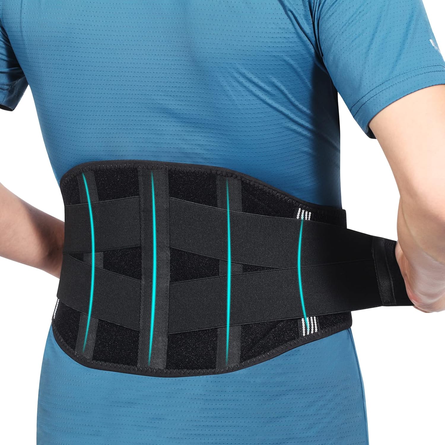 CUEHEAT Brace for Lower Back Pain relief - Lumbar Support Belt for Women, Adjustable Back Support Belt with 5 Stays, Lower Back Brace for Scoliosis, Disc Herniation, Heavy Lifting Work(37”-43”)