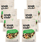 Snak Club Protein Power Snack Mix with Peanuts, Roasted Edamame, Dried Cranberries, Pumpkin Seeds, Almonds, and Cashews, Gluten-Free and Kosher Trail Mix Snacks, 4.2 oz Resealable Bags, 6 Pack