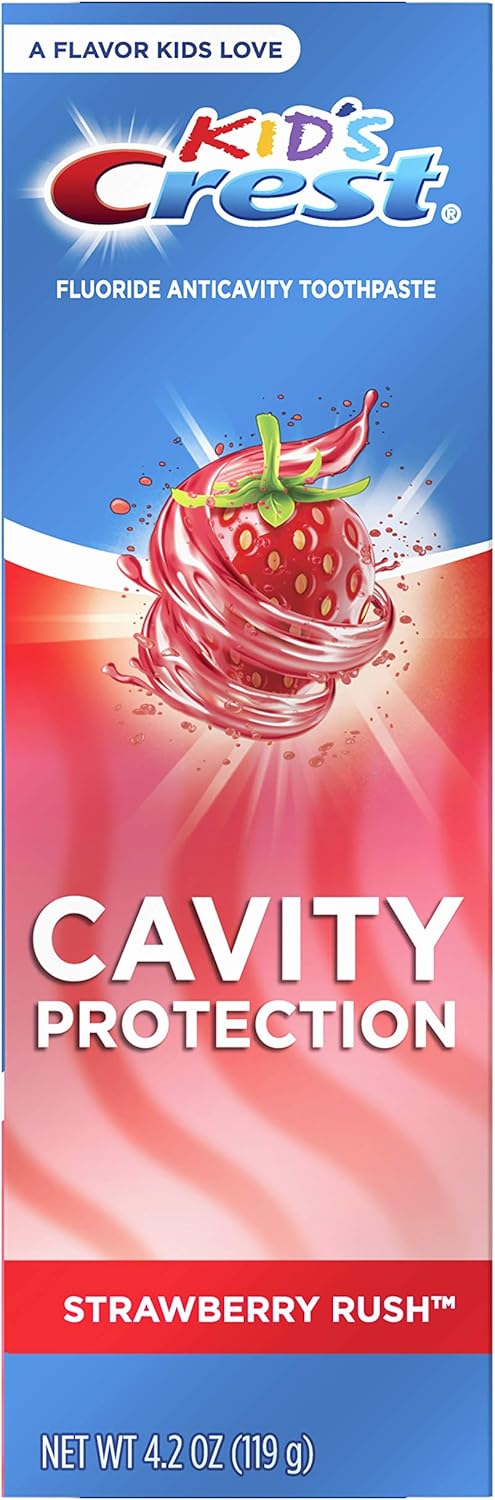 Crest Kid's Cavity Protection Fluoride Toothpaste Rush, Strawberry, 4.2 Ounce