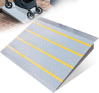 VNN Door Threshold Ramp, Threshold Ramps for Doorways, Ideal Entry Handicap Ramp for Elderly Wheelchairs, Carts, Scooters and Walkers, 27.6" L * 37.4" W Door Ramp (Alloy Iron, 800LBS)