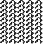 TrelaCo 50 Pack Four Point Massage Tools Christmas for Employees Gift White Elephant Gift 4 Legged Massage Knobs Portable Palm Shaped Manual Back Massager Handheld(Black)