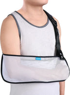 Mesh Arm Shoulder Sling Medical Shoulder Immobilizer for Shoulder Injury Torn Rotator Cuff, Breathable Arm Brace for Shower, Right Left Arm Stabilizes Elbow Arm Wrist Injury for Men Women (White)