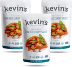 Kevin's Natural Foods Thai Red Curry Sauce - Paleo Simmer Stir-Fry Sauce, Gluten Free, No Preservatives, Non-GMO - 3 Pack