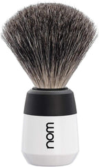 Nom Max Pure Badger Shaving Brush, White