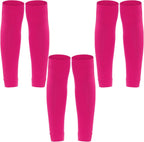 3 Pairs Leg Sleeve Shin Pre Cut Socks for Kids Youth Men Women Soccer Running Cycling