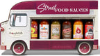 Thoughtfully Gourmet, Street Food Sauces Hot Sauce and BBQ Gift Set, Flavors: Diablo Wings Sauce, Louisiana and More, Vegan and Vegetarian, Set of 6