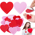 Suncalla 24 Pcs Mother's Day Heart Patches Self Adhesive Heart Patch for Clothing DIY Decorative Accessories for Best Mom Nurse Teacher Clothes Backpack Jacket Hat Bag Clothes Wedding Party Decor