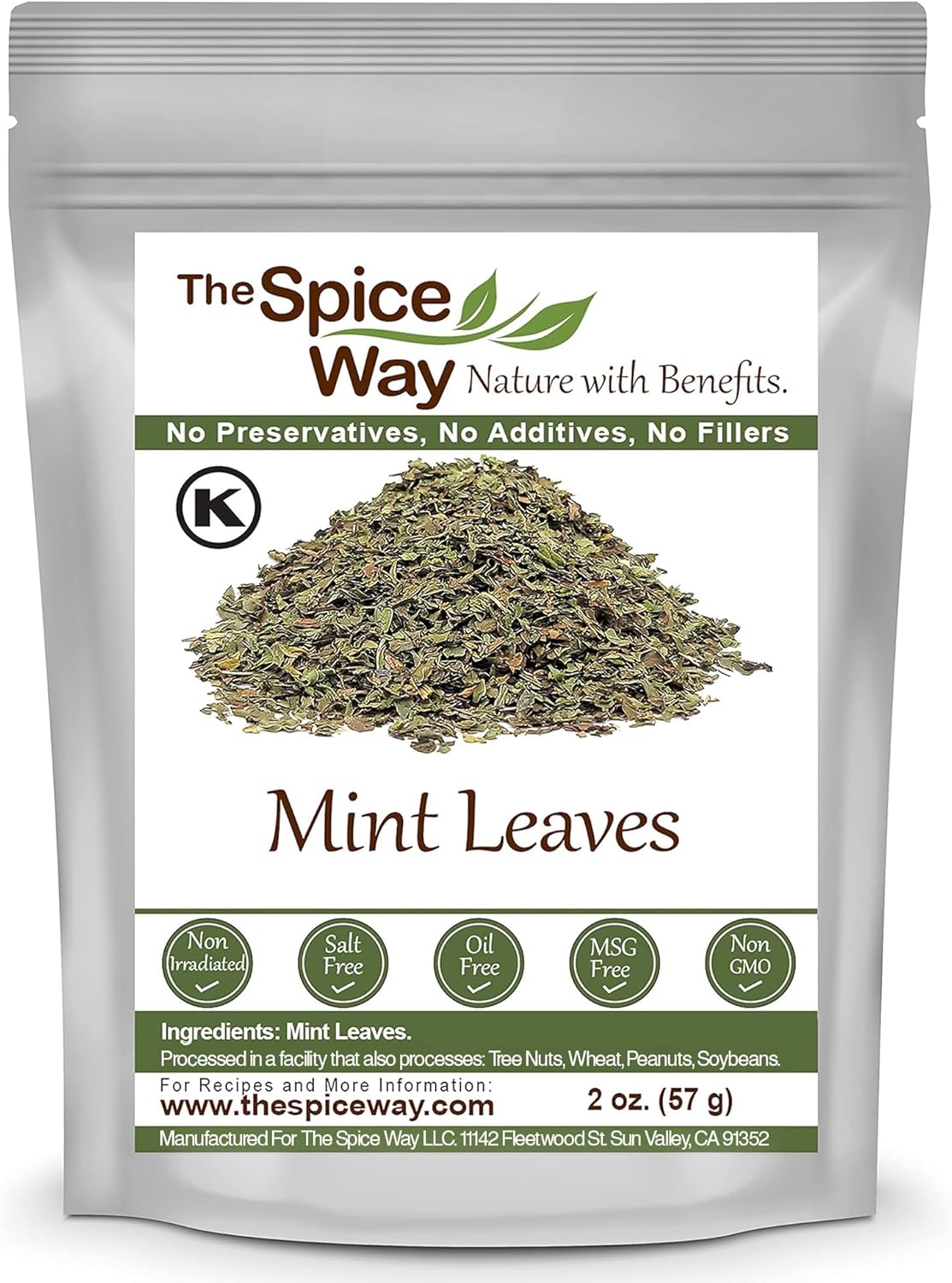 The Spice Way Mint Leaves - (2 oz) dried loose mint leaf