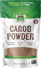 NOW Foods, Carob Powder, Dry Roasted, Additive-Free, Nutritious Substitute for Chocolate, 12-Ounce (Packaging May Vary)