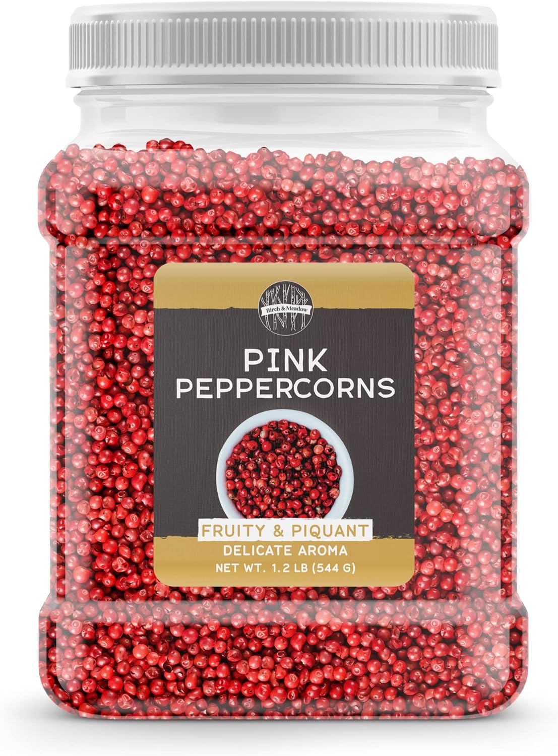 Birch & Meadow 1.2 lb of Pink Peppercorns, Fruity & Spicy Taste, Delicate Whole Kitchen Spice