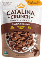 Catalina Crunch Protein Cereal - Sugar Free Breakfast Cereal with 11g of Protein - Gluten Free - Dark Chocolate - 9 oz. Bag (Pack of 1) (Packaging May Vary)