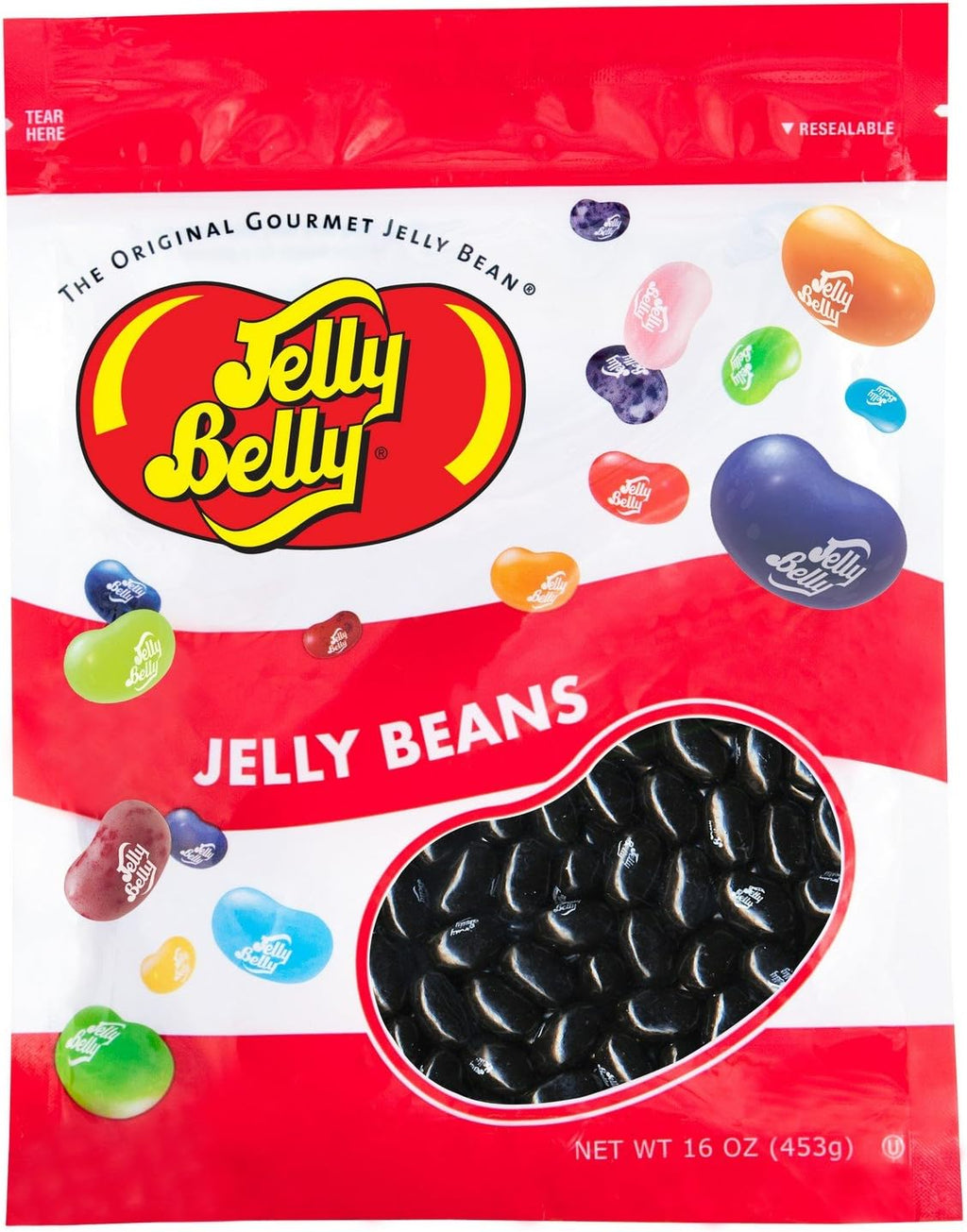 Jelly Belly Licorice Jelly Beans - 1 Pound (16 Ounces) Resealable Bag - Genuine, Official, Straight from the Source