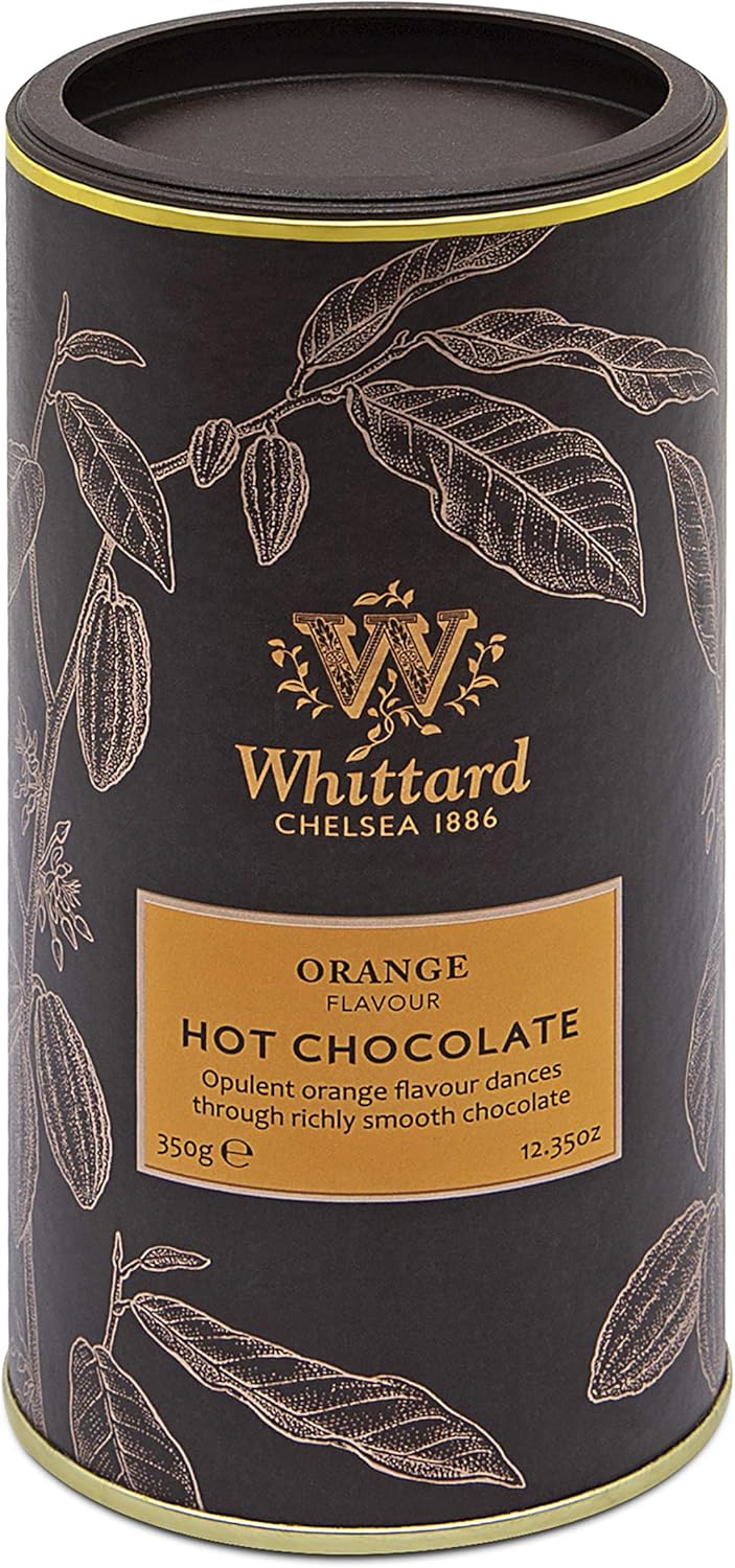 Whittard of Chelsea - Orange Flavor Hot Chocolate - Milk Chocolate Mix, Vegetarian, Vegan Friendly, Baking Cocoa (350g, 1ct)