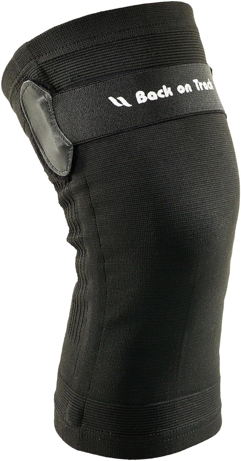 Back on Track Knee Brace with Removable Strap 1110 with Welltex Technology, Black, Large