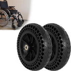 8"x 1.8" Electric Wheelchair Front Casters - 8 Inch Honeycomb Solid Tire Wheel Assembly - Suitable for Electric & Manual Wheelchair Replacement (One Pair)