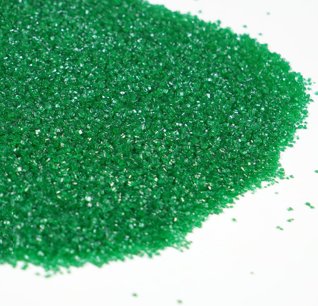 Easter Edible Green Sprinkles, Sanding Sugar Cocktail Crystals, Green Rim Sugar for Cocktails, Cupcake, Cake Decoration, 150g, Easter Party Holiday Supplies