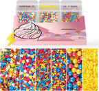 HUEBEATY® 6-in-1 Cartoon Party Sprinkles for Cake Decorating – 180g Red Blue Yellow Cake Sprinkles with Flash Lightning Bolt Confetti, Jimmies, Nonpareils, Stars & Pearls – Edible Cakes, Cupcakes, Cookies & Ice Cream Topper Decorations (Primary)