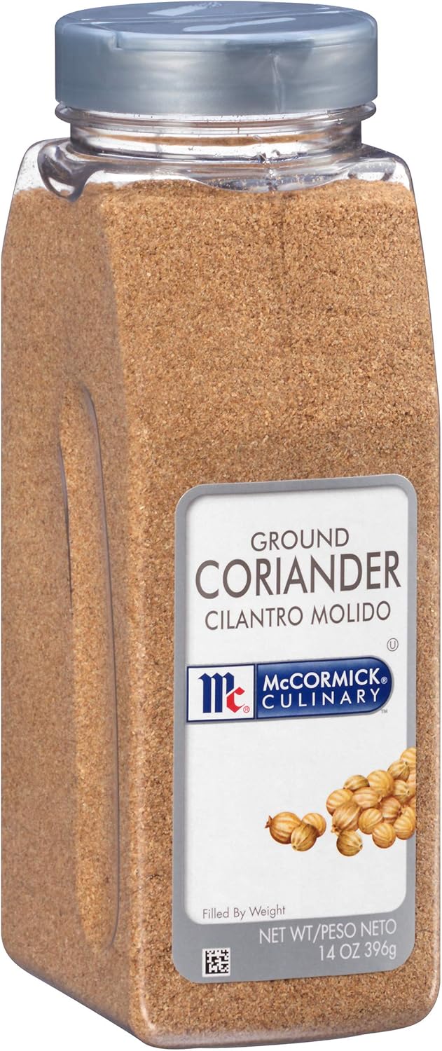 McCormick Culinary Ground Coriander, 14 oz - One 14 Ounce Container of Coriander Powder with No MSG for Indian, Middle Eastern, Mediterranean and Latin American Dishes
