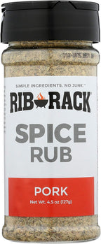 Rib Rack Dry Spice Rub - Pork, 4.5 oz. - Meat Seasoning for BBQ, Grill, Smoker - All Natural Ingredients (Packaging May Vary)