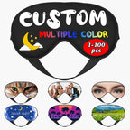 Custom Eye Mask with Your Design for Men & Women Personalized Eye Masks for Sleep with Your Text Logo Photo Customized Sleep Mask for Gifts Black